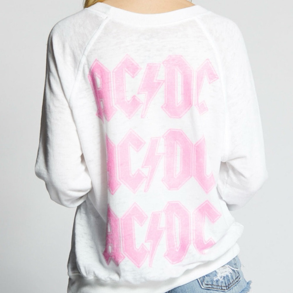 Recycled Karma AC/DC Bolt Rock Out Sweatshirt, Oversized, Like New! - Picture 10 of 11